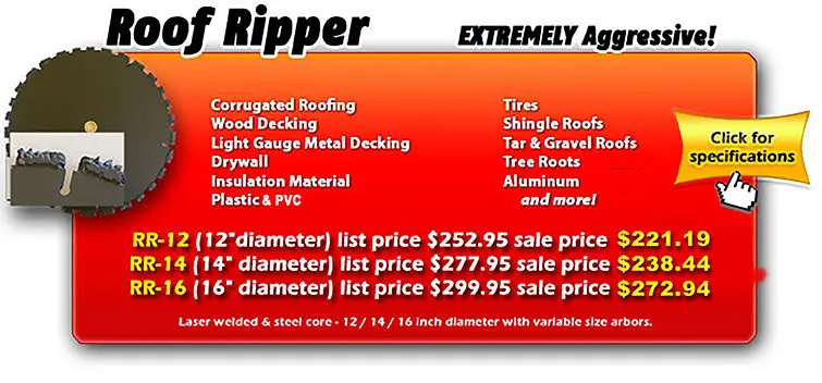 Roof Ripper Saw Blade
